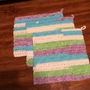 100% hand made crochet dish cloths